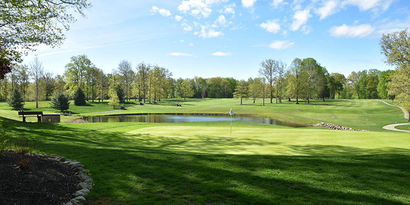 The pond at Black Brook Golf Course